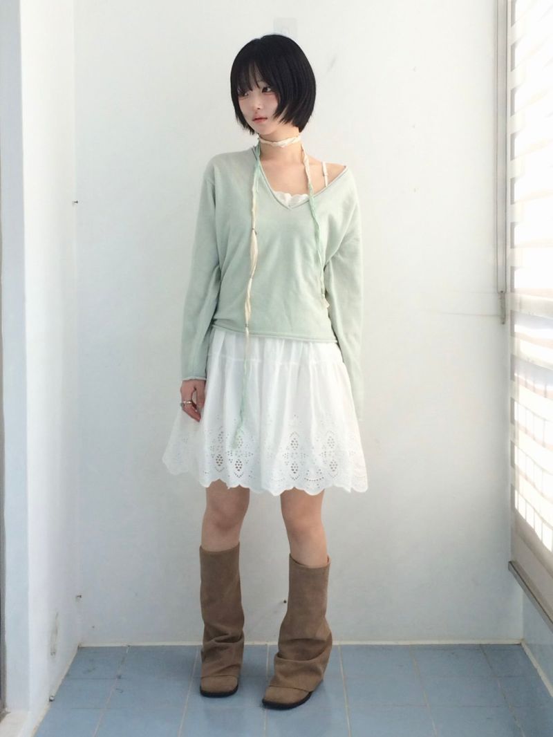 Soft V-neck Layered Knitwear