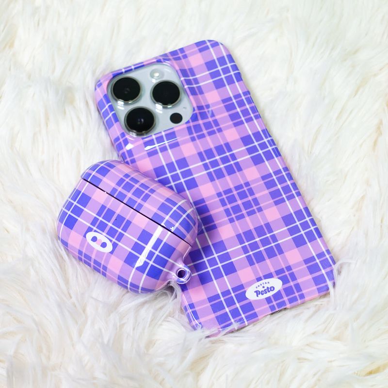 【MADE】Check glossy hard Phone case