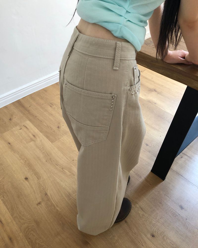 Okid Herringbone Wide Pants