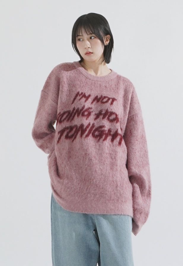 Lettering brush over knit