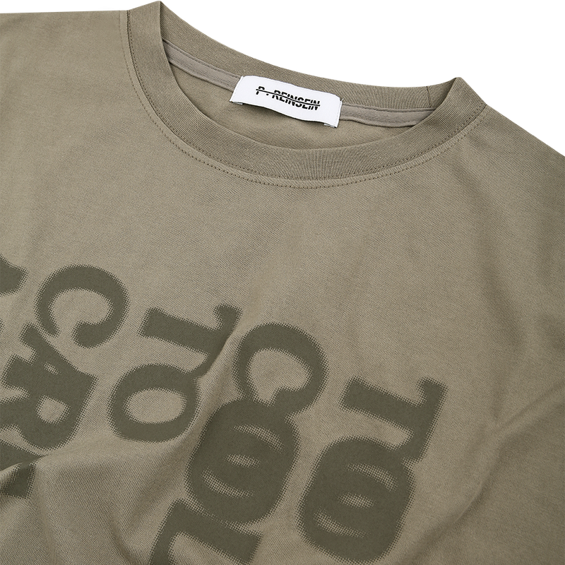 Too Cool overfit dust khaki short sleeve tee