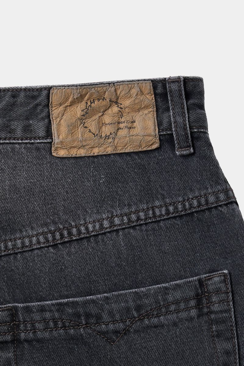 Aged Splatter Carpenter Denim Pants(Washed Black)