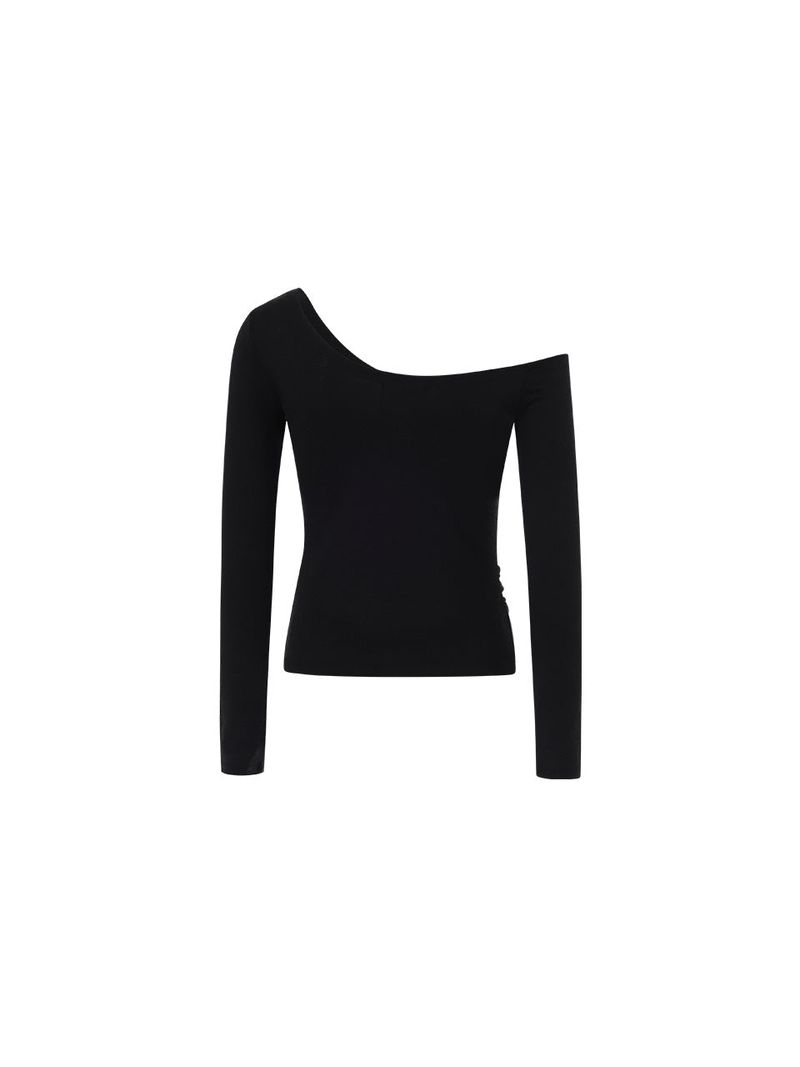 Cowl neck cardigan set (Black)
