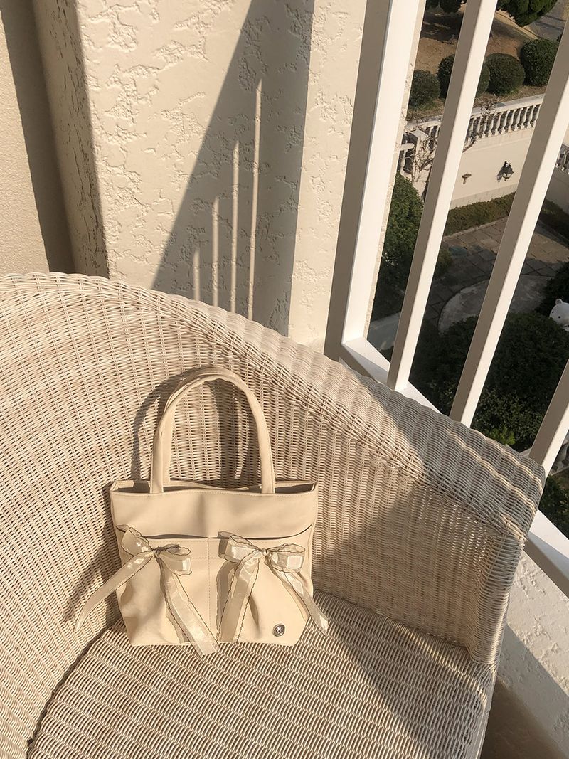 Mini easy ribbon bag_sand beige
