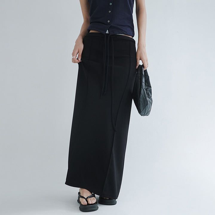 blitti（ブリッティ）の「[Retian] String Cutline Flare Long Skirt - 3 Colors（Skirts）」