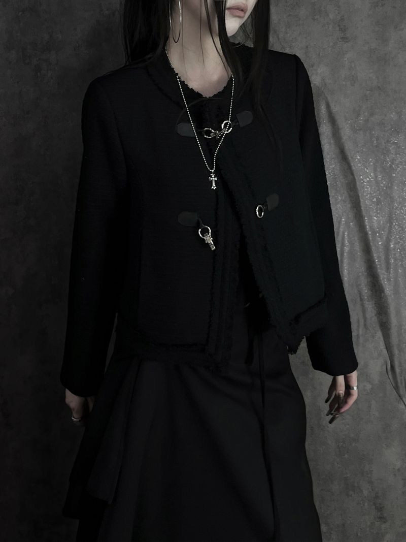 buckle tweed jacket (2color)