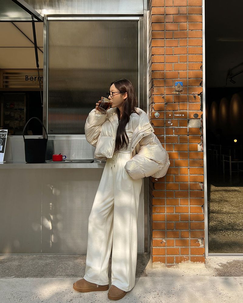 Cropped padded jacket