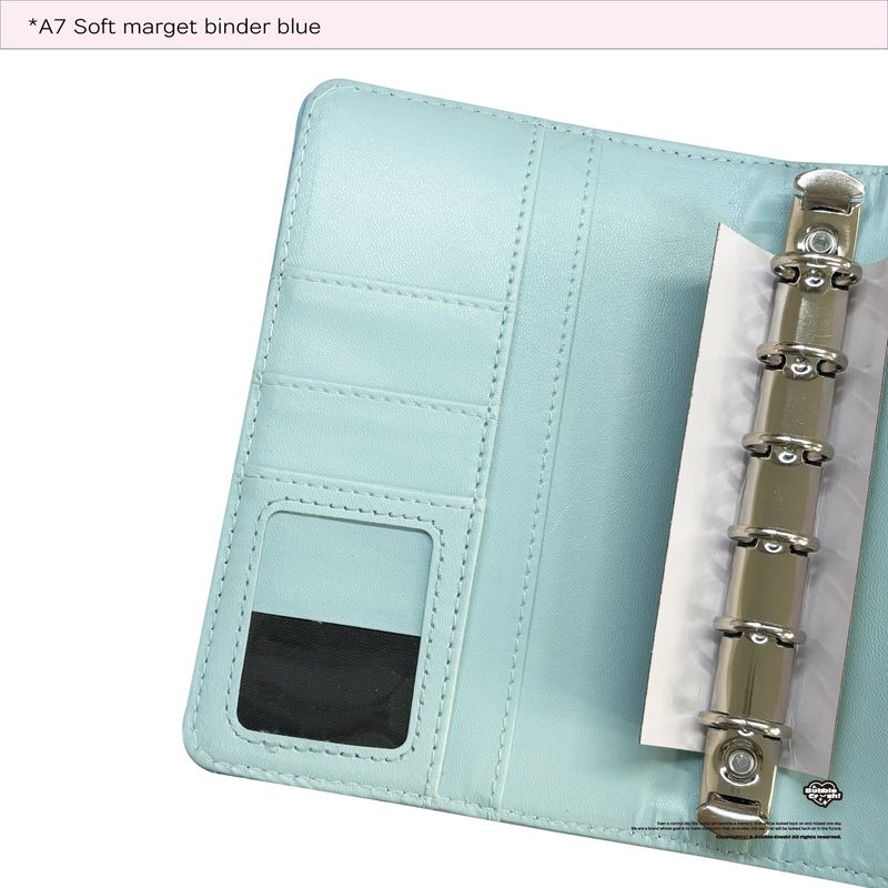 A7 soft magnet button binder blue