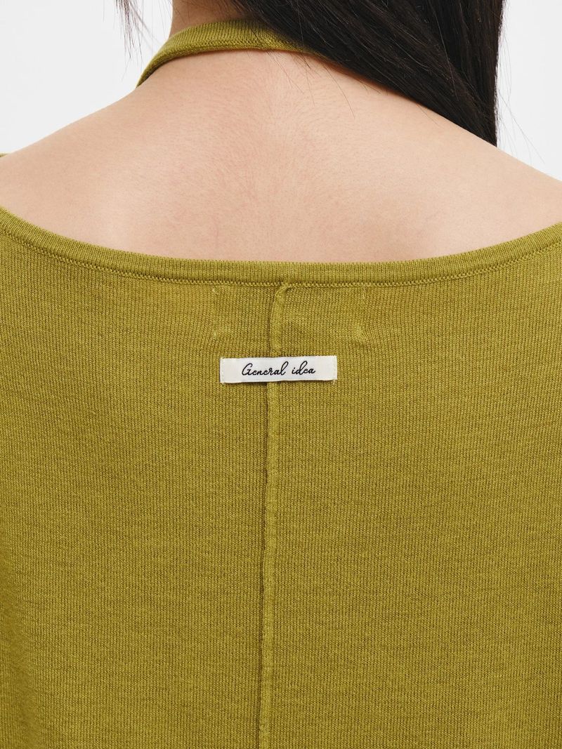 RELAXED HALTER LAYERED PULLOVER