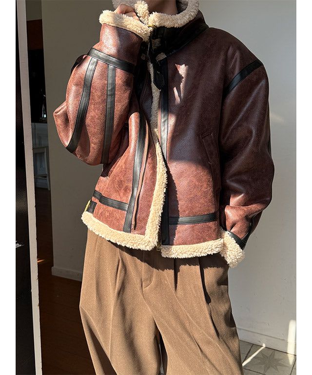 LAURANT（ロラン）の「[F/W] Vintage leather semi crop mustang(2color)（Jackets/Outerwear）」
