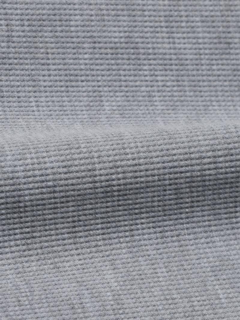 Waffle Henley neck long sleeve