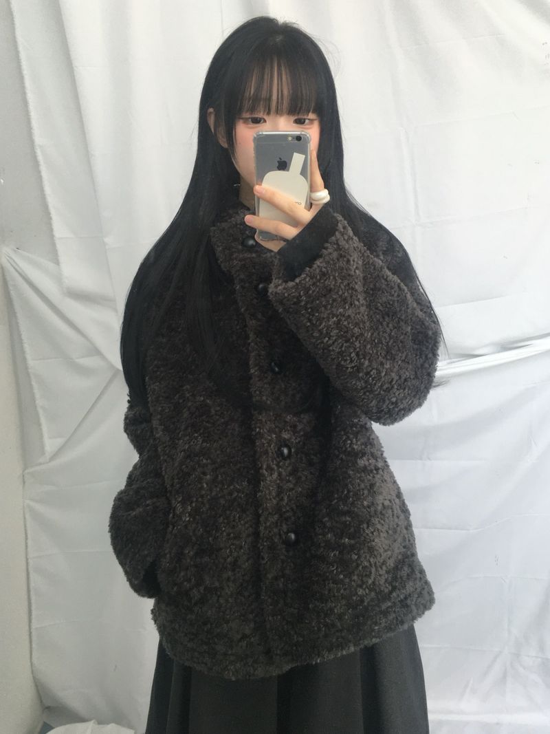Fingerhole line hooded half zipup