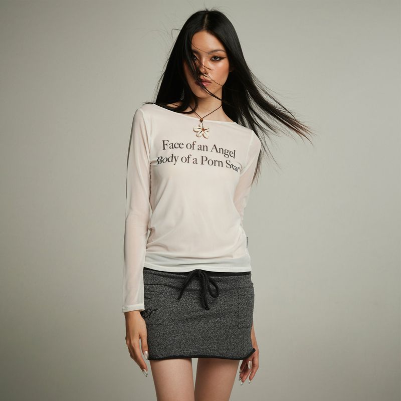 Fallen Angels(フォールンエンジェルズ)の「MESH TOP LONG SLEEVE_WHITE(Tops)」