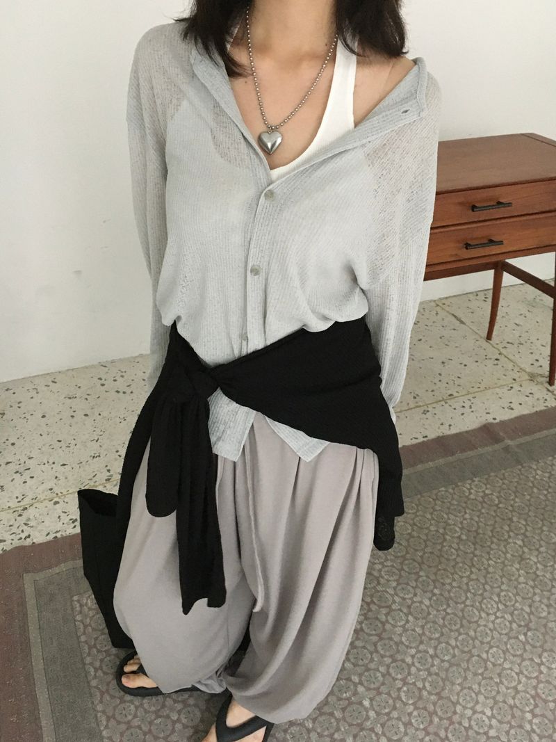 Harem Rayon Wide Banding Pants (3c)