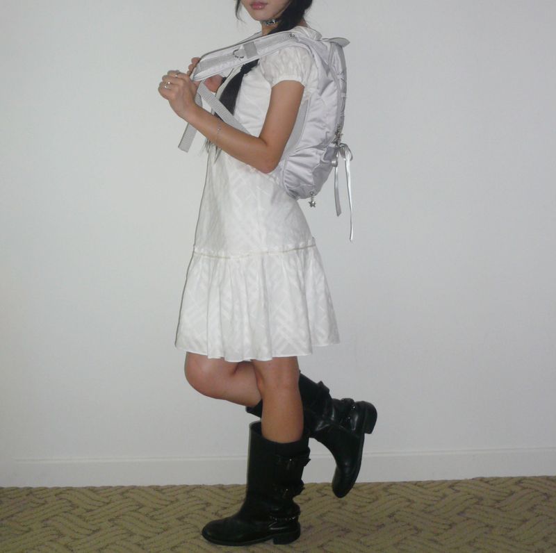 Lace up backpack _ Grey