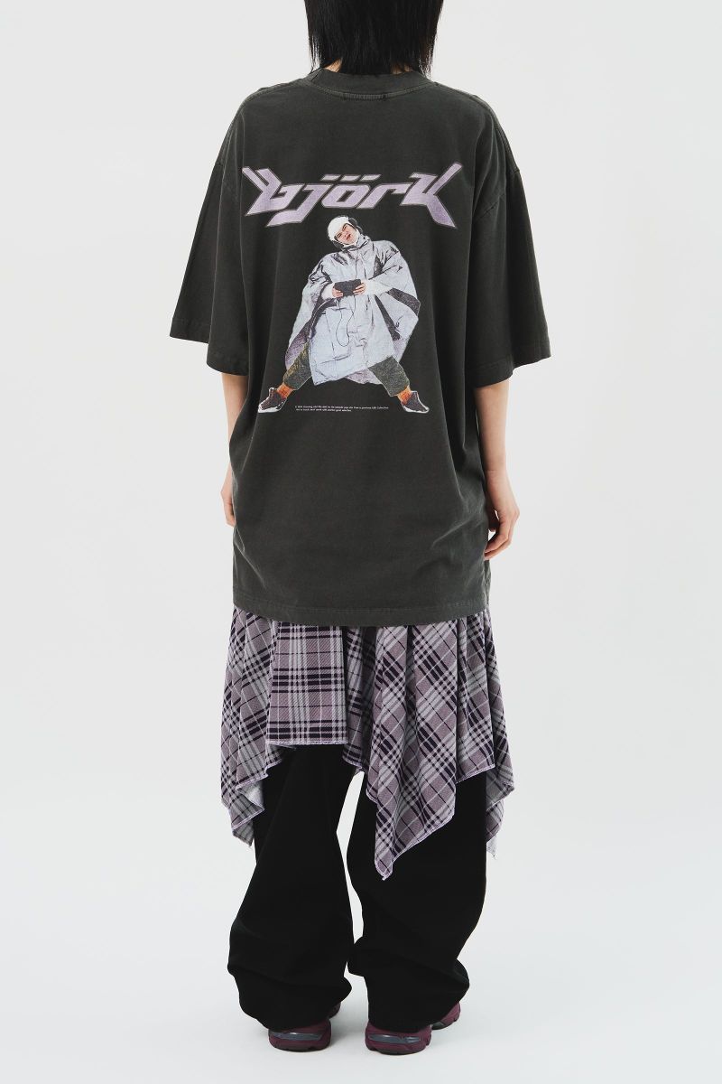 (W) Hippie Checked Skirt
