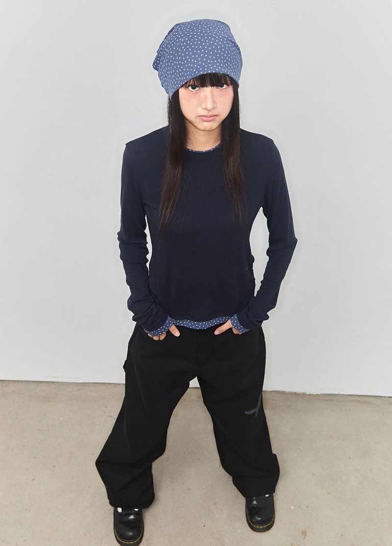 STAR LAYERED LONG SLEEVE - NAVY