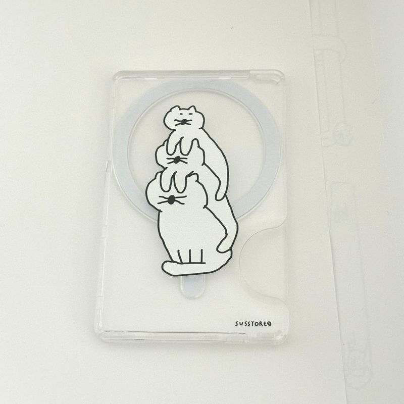 [MagSafe card wallet]Cat stacked in three tiers