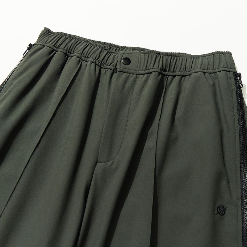 Nylon Span 4 Way Zip Pants - KHAKI
