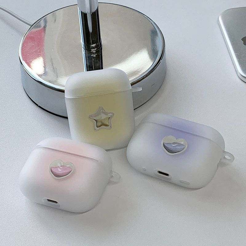 Yellow - Chilling Heart Star AirPods Case_matt