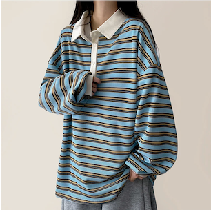 Puff Waffle Collar Sweatshirt T-shirt