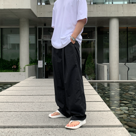 Wybird Cool Ice String Pin Tuck Wide Pants