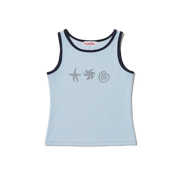 DOODLE SLEEVELESS - BLUE