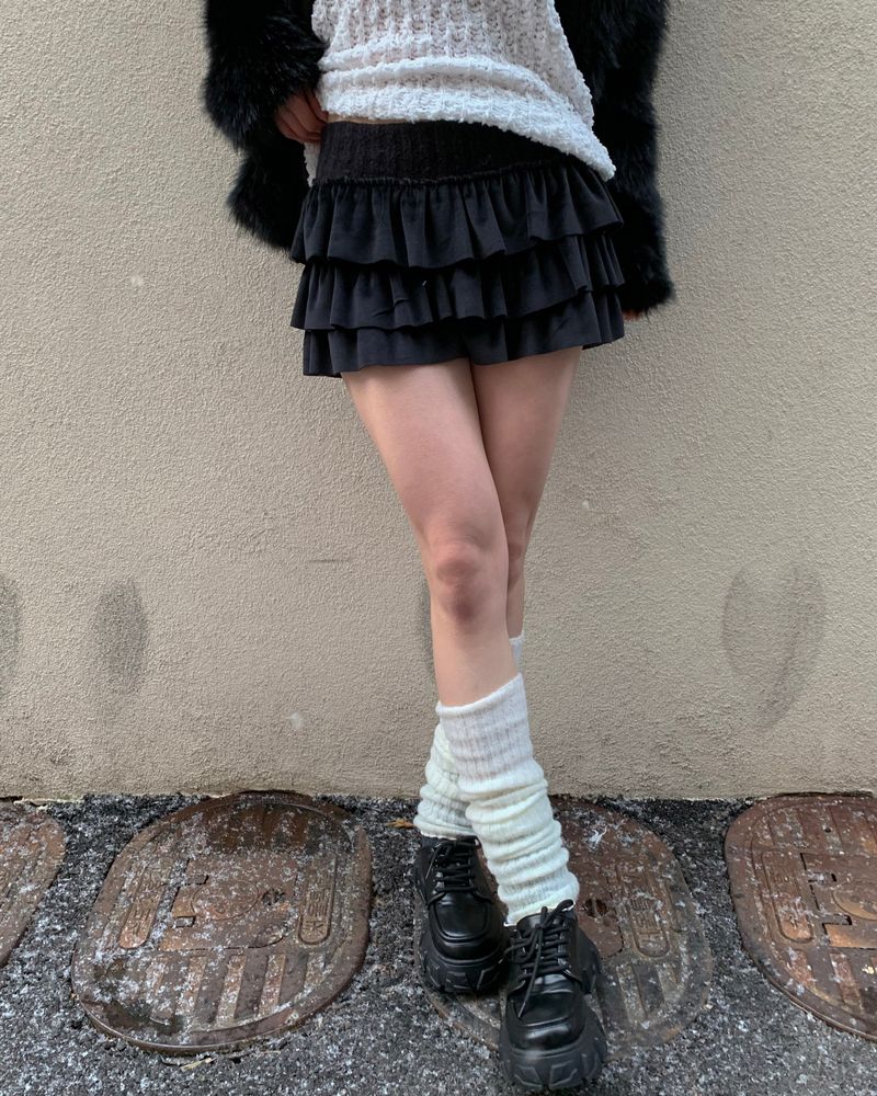 ベルベットカンカンスカートパンツ