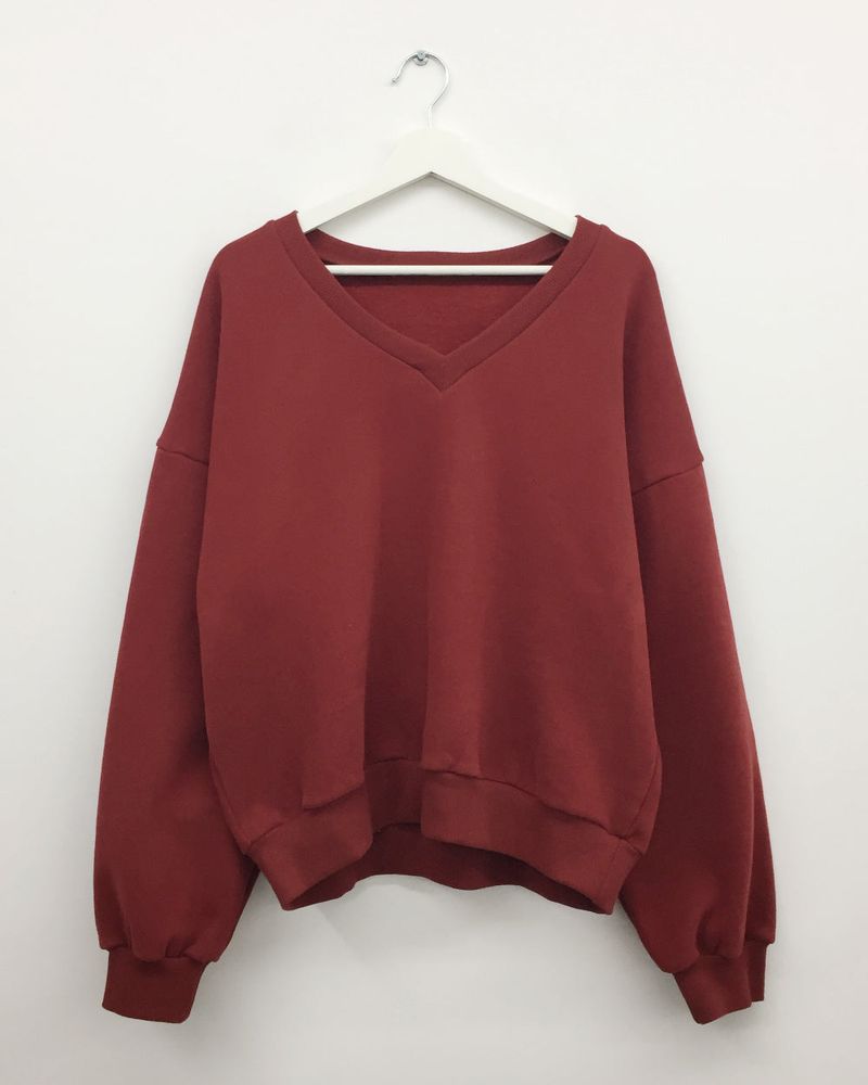 Lilac Peach V-Neck Sweatshirt (5 Colors)