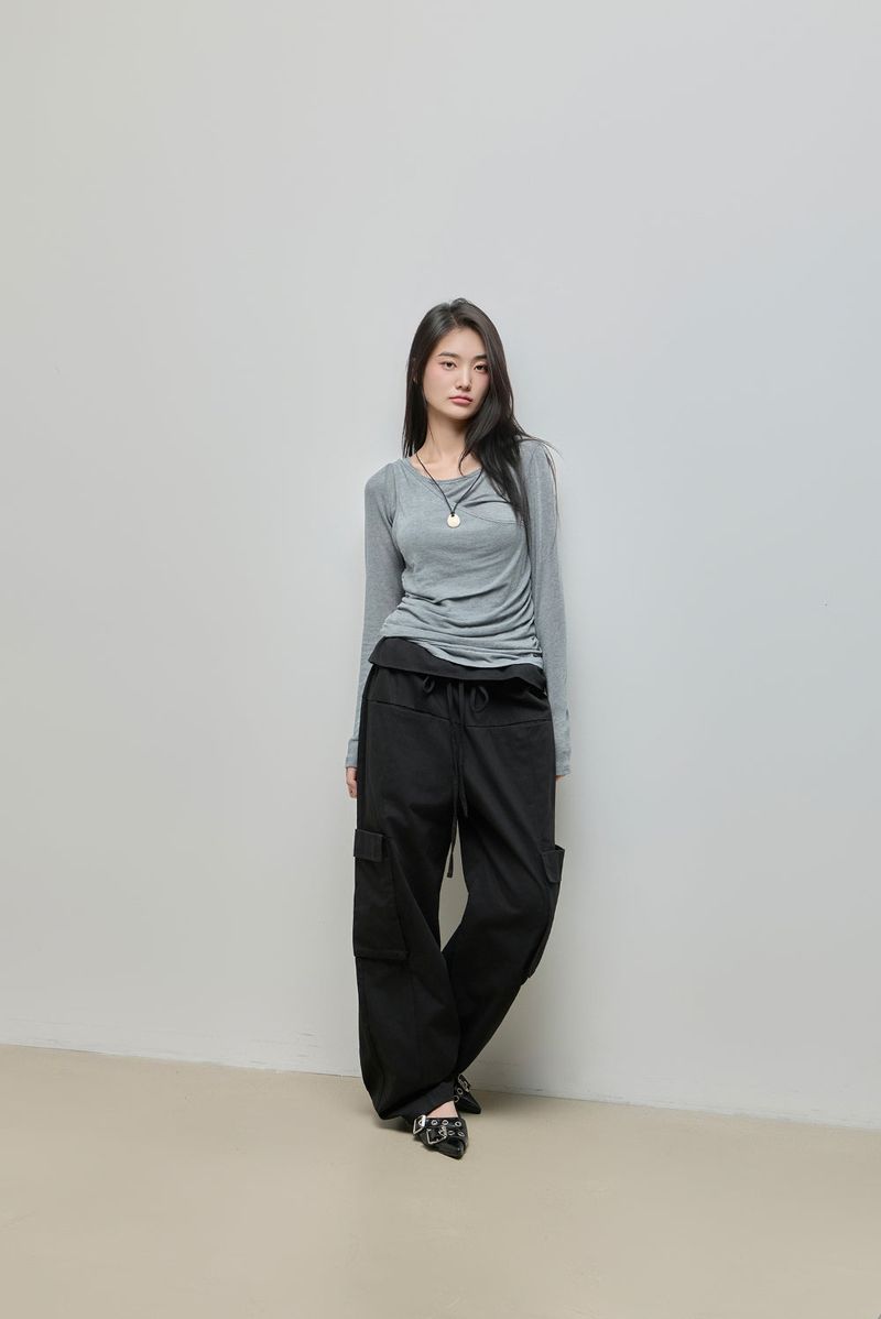 Fold Cargo Pants_Black