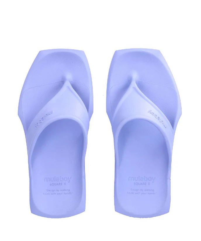 muleboy（ミュールボーイ）の「スクエア  X  フリップフロップ（BABY LAVENDER）（シューズ）」