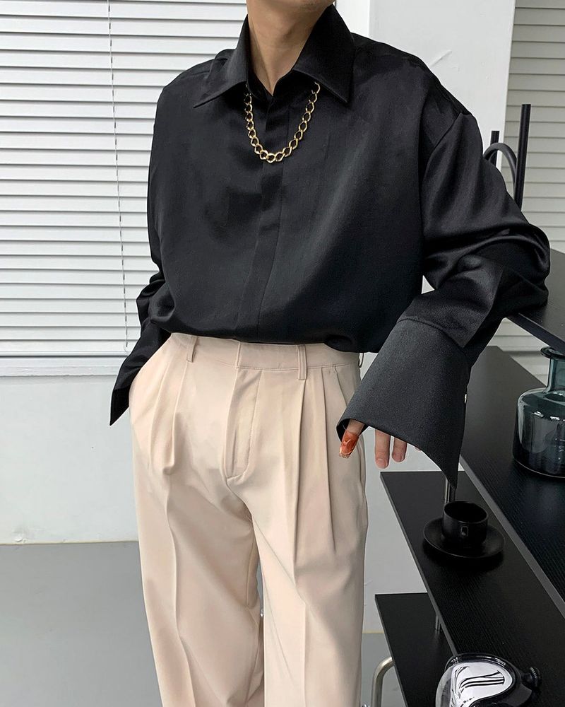 90's Meredith Twotuck Wide Slacks (3 colors)