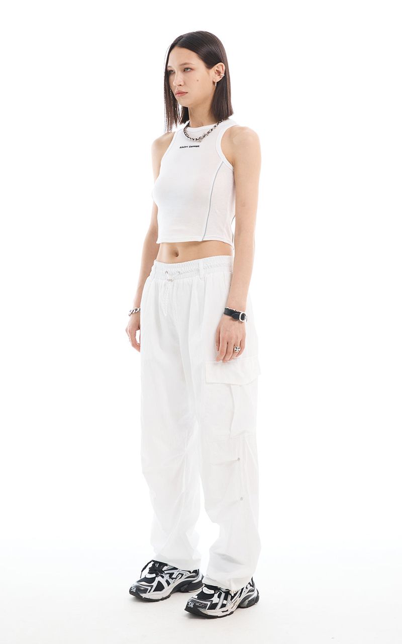 VOLUME CARGO PANTS_WHITE