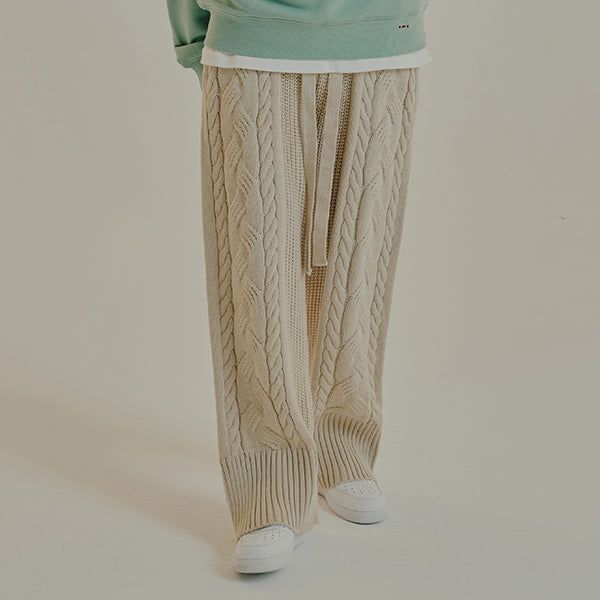 ROMANTIC CROWN(ロマンティッククラウン)の「CABLE KNIT WIDE PANTS(Pants)」