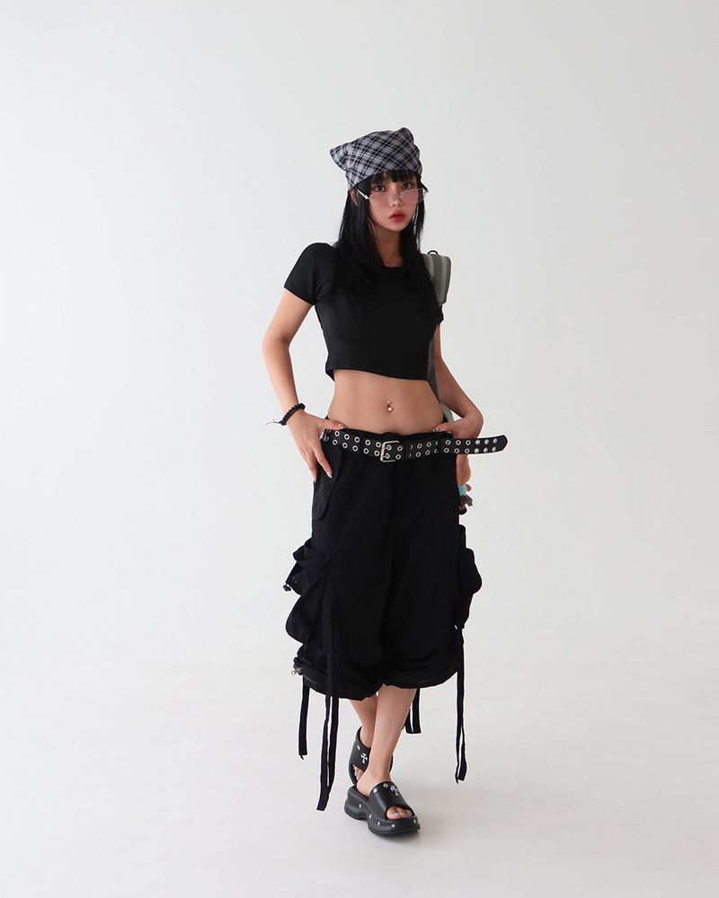 [UNISEX] Checkered linen square scarf