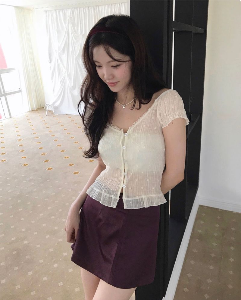 cloudemotion（クラウドエモーション）の「[ wine bar🍷 ] brunch wrinkle off punching shirring bl（Tops）」