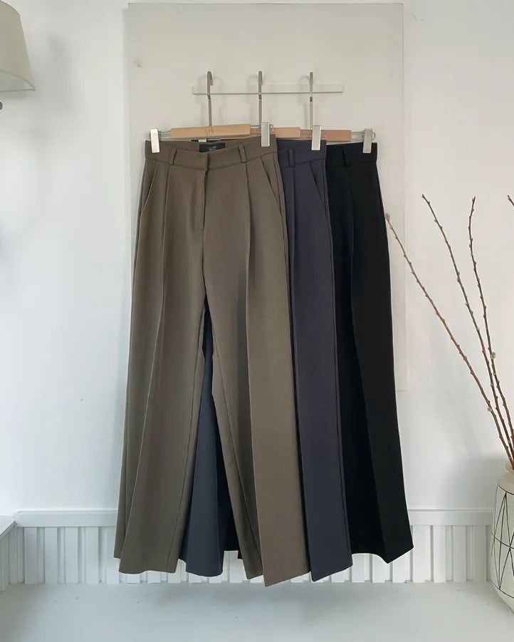 Ask Pintuck Wide Slacks