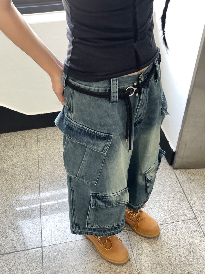 Origin Vintage Cargo Denim Bermuda Pants