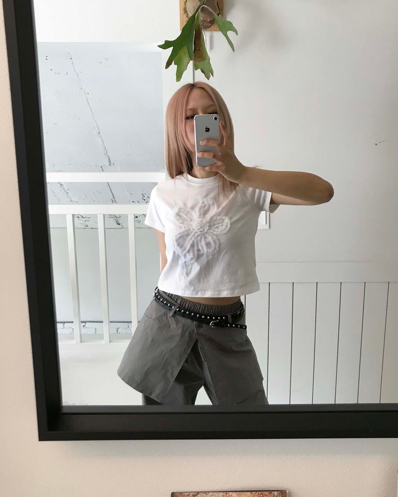 Pintuck skirt pants
