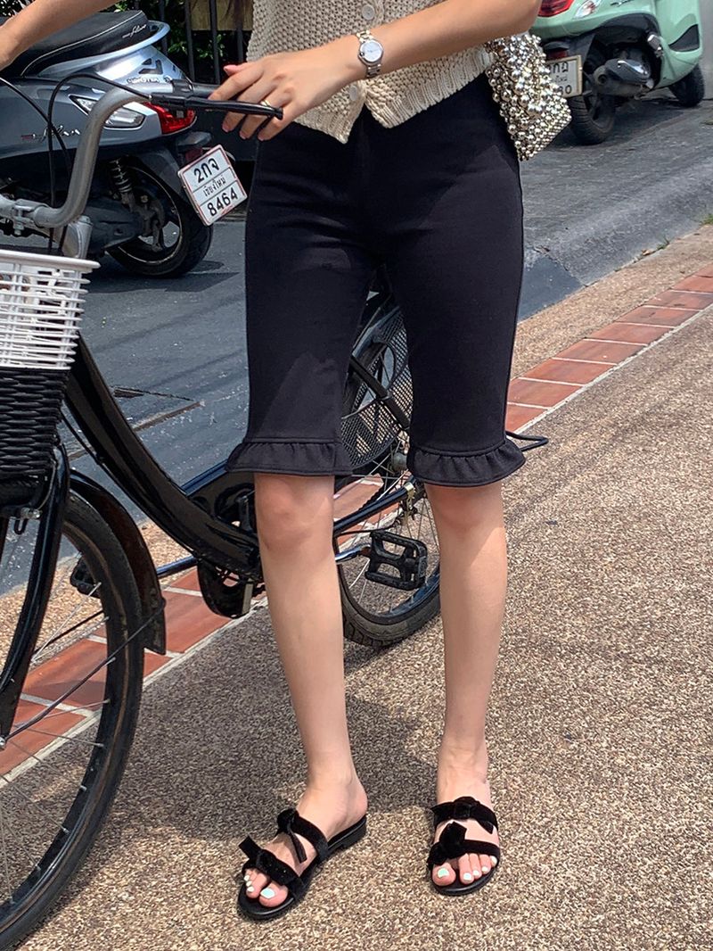 [MADE] LUBO FRILL BIKER PANTS