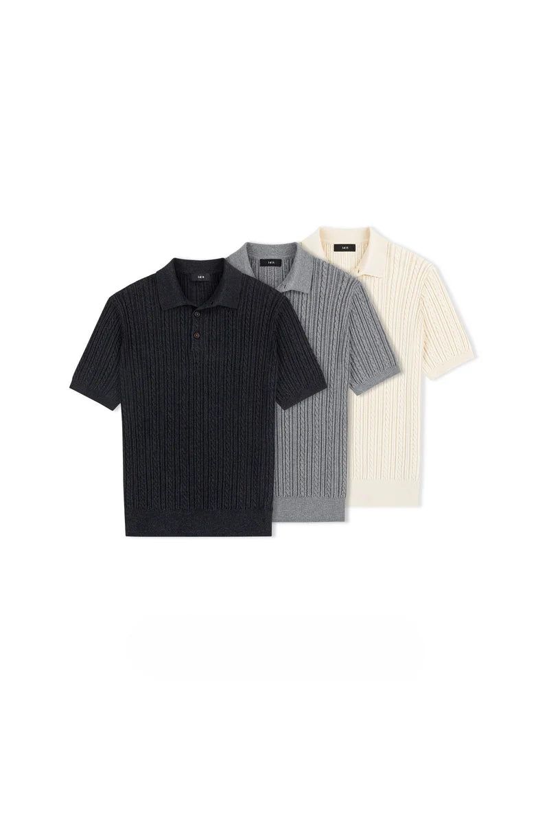 IDLT Basicsの「Jacquard Knit Polo Shirt(Tops)」