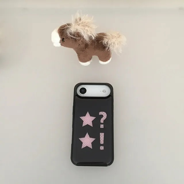Dot Star pink deep dark brown Epoxy Bumper Case