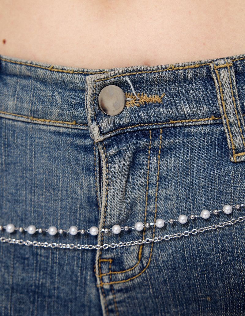 WHITE PEARL CHAIN BELT