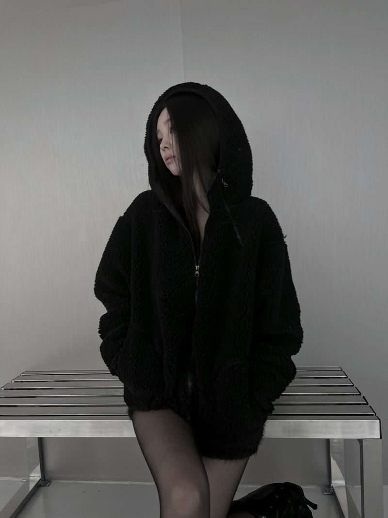 [unisex] シェルパフーディーフリースジップアップ (2color)