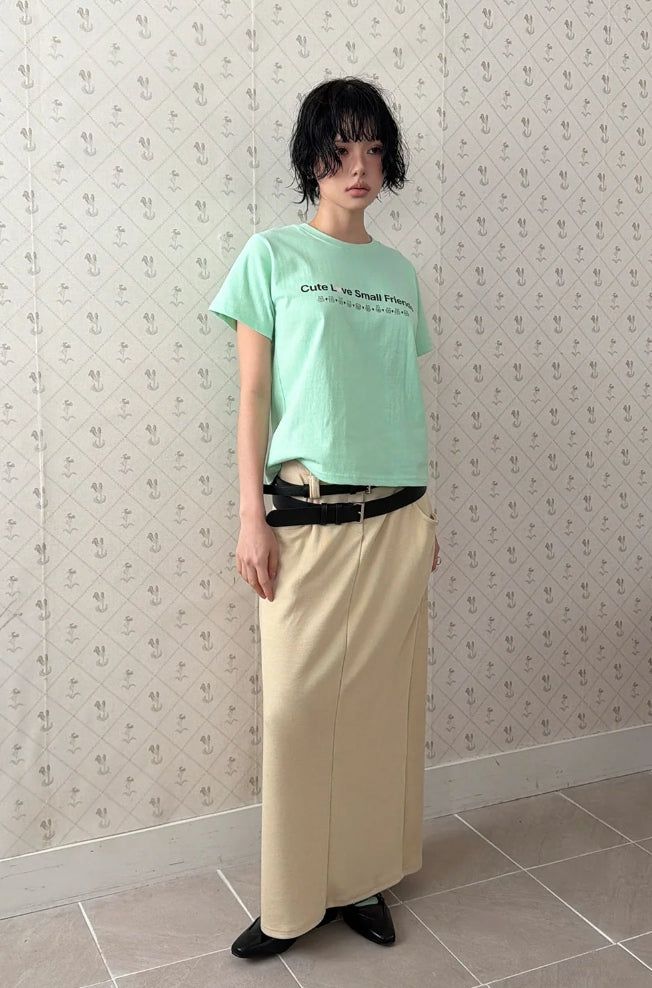 BELT-LOOP MAXI SKIRT