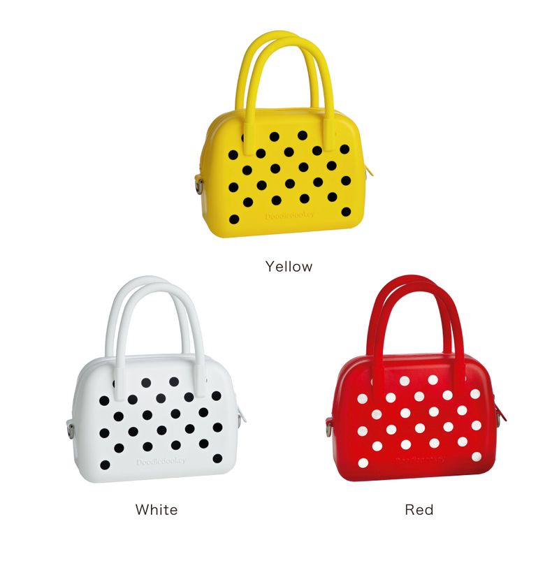 Silicone Polka Dot Bag Yellow