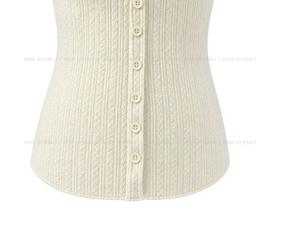 Mobi Ruffle Lace Ribbed Sleeveless