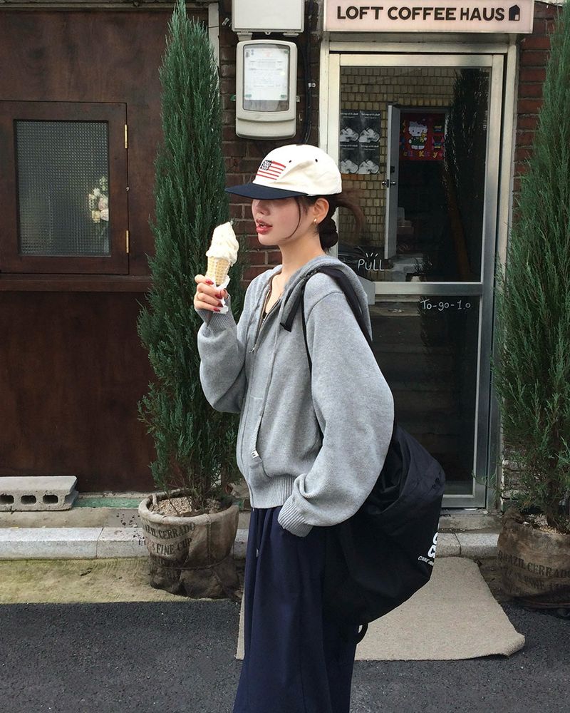 [ORIGINAL] Breeze Knit Hood Zip-Up