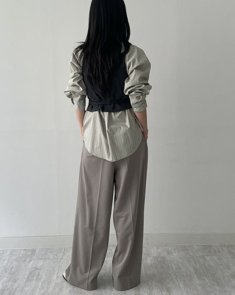 Davi Belted Wide Slacks