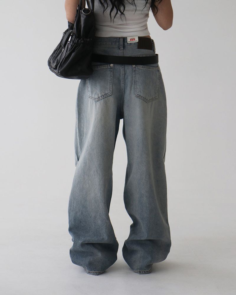 Insider pintuck wide jeans